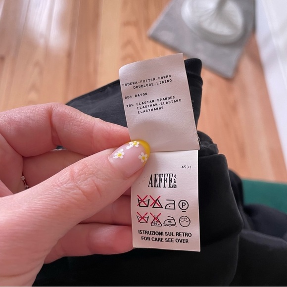 Moschino Vintage 2000s Y2K Square Neck Open Back Black Sheath Mini Dress EUC 4 - Picture 11 of 12